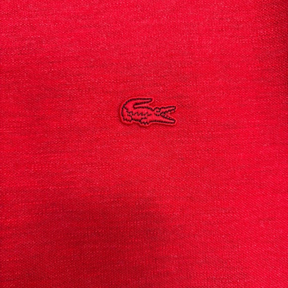 Lacoste Red Polo Shirt Regular Fit Men’s Sz XL Monochromatic Crocodile - Picture 5 of 11